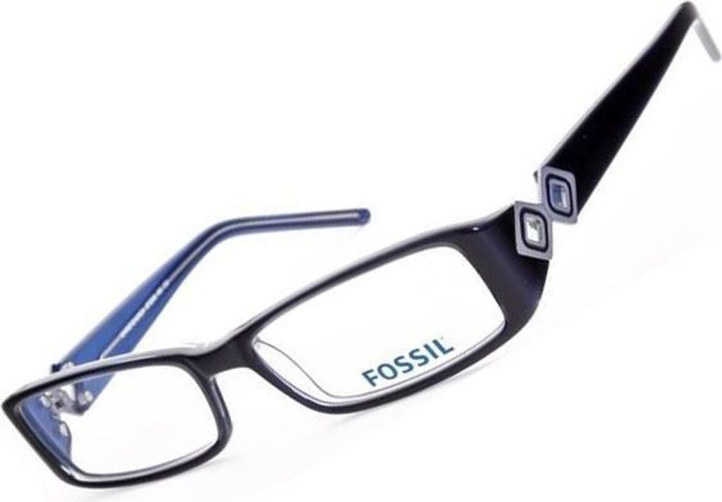 Fossil Korrektionsfassung Brille Kunststoff Blau 52/16/130 - OF2063400
