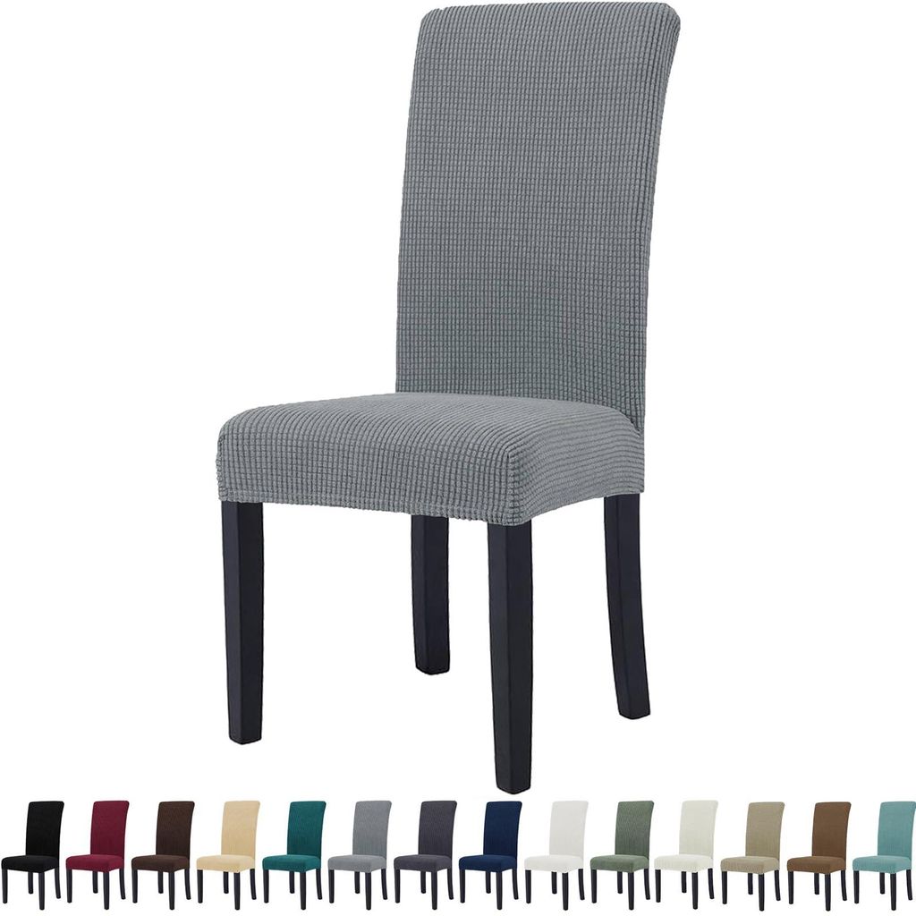 Set mit 6 Stuhlhussen, elastische Stuhlhussen für Esszimmerstühle, abnehmbare und waschbare Stuhlhussen, elastische Stuhlhussen, Stuhlhussen für...