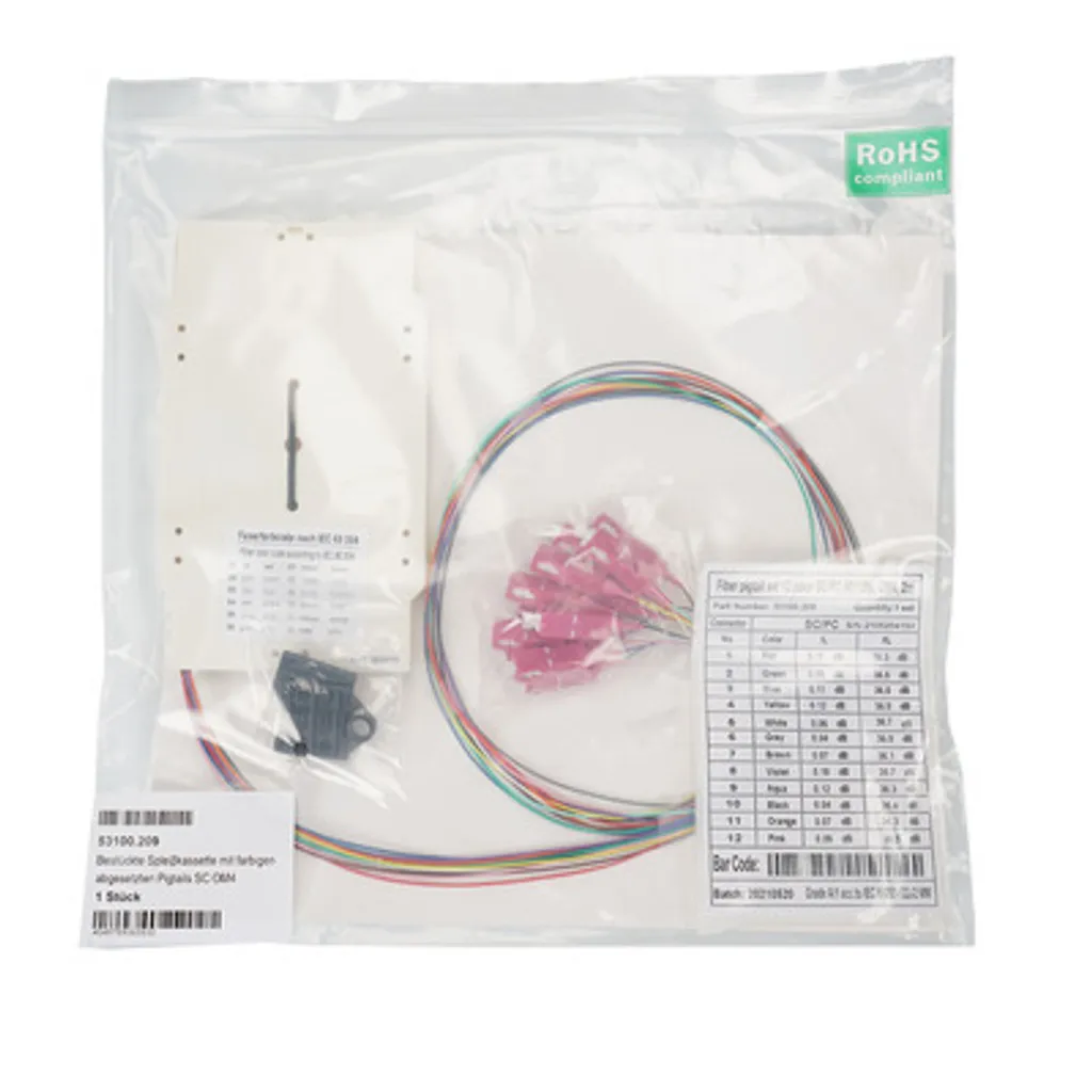 Pack cassette d'épissure SC OM4 prêt à poser pour baie informatique