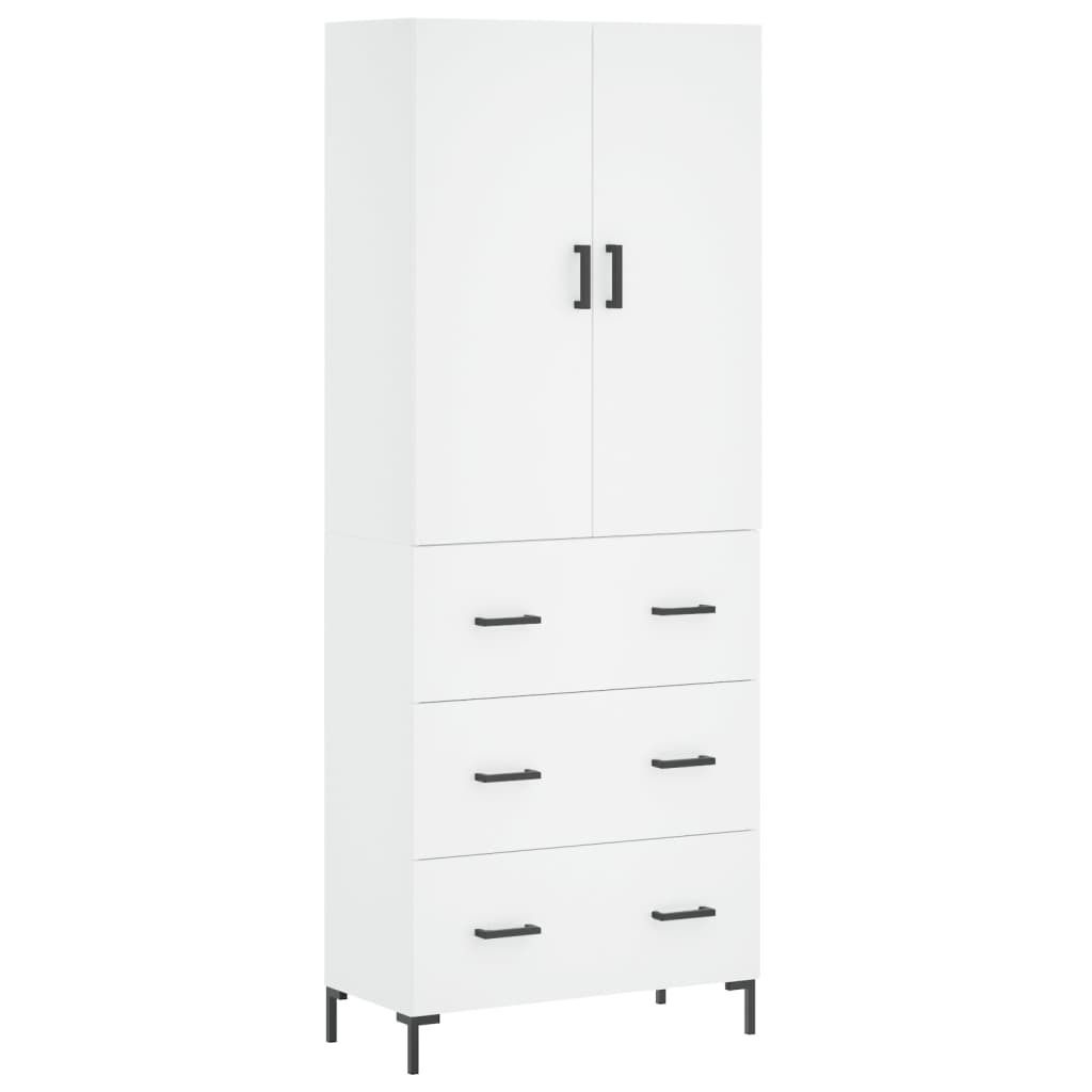 "Winteraktion" Highboard Weiß 69,5x34x180 cm Holzwerkstoff - Kommoden CC7530