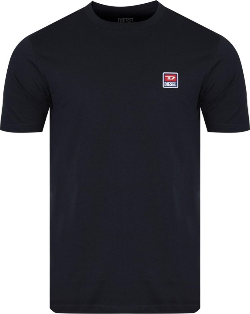 Diesel T-Shirt A17135RPHIX81E Marineblau Rundhalsausschnitt Gerader Schnitt