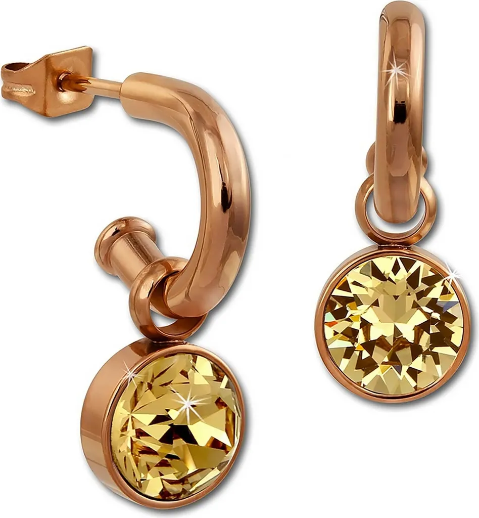 Orecchini Amello ESOS51Y: Il Trend Ambra Rosa in Acciaio Inox