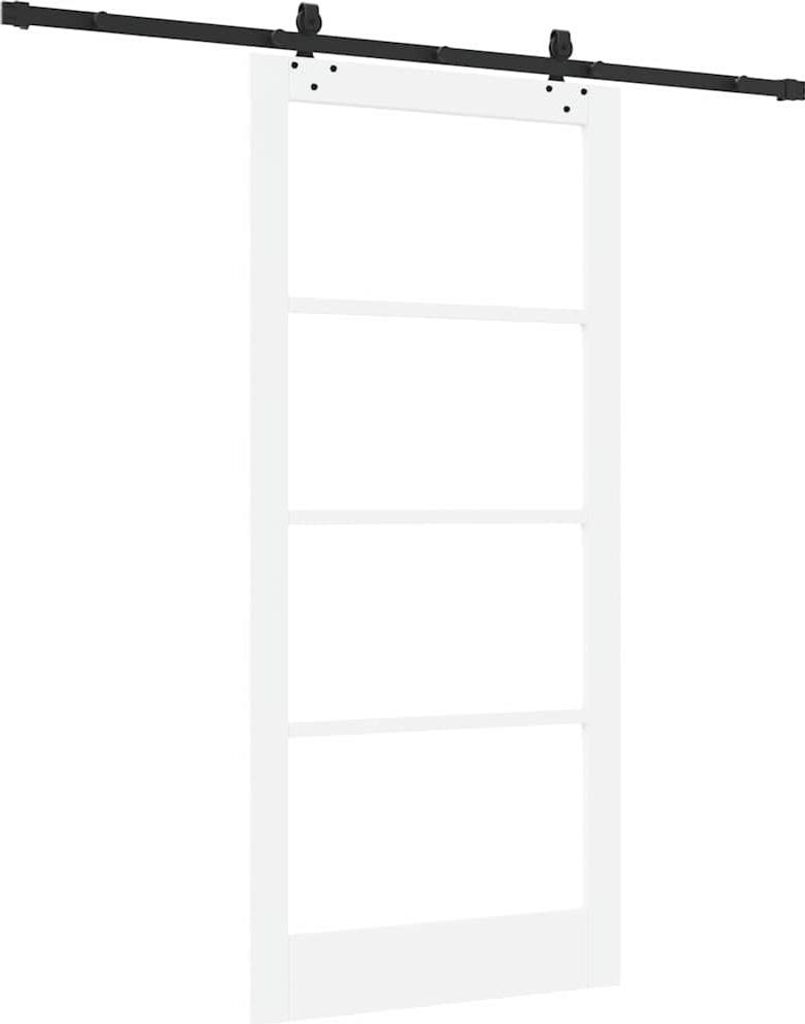 Schiebetür ORKDAL Weiß und Schwarz 93 x 202 cm