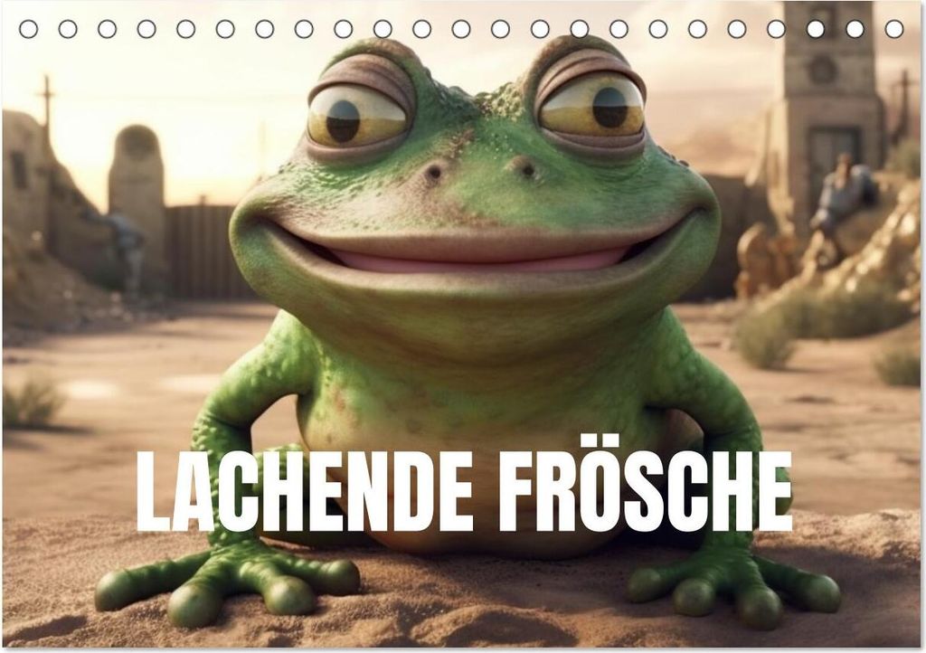 Lachende Frösche (Tischkalender 2026 DIN A5 quer), CALVENDO Monatskalender