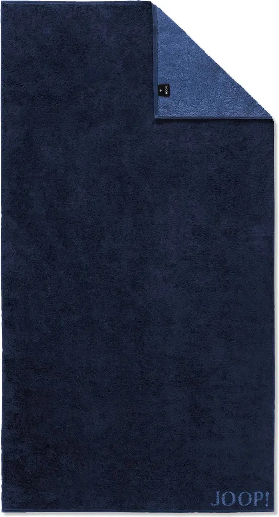 JOOP! Drap de douche Classic en éponge fouettée bleu - Format 80x150 cm