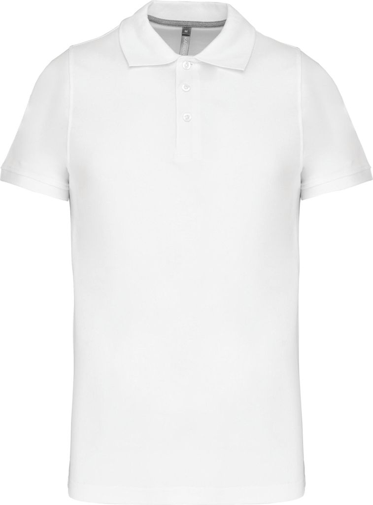Kariban Herren Polo-Shirt Poloshirt Basic Kragen Polohemd Kurzarm T-Shirt, Größe:4XL, Farbe:Weiß