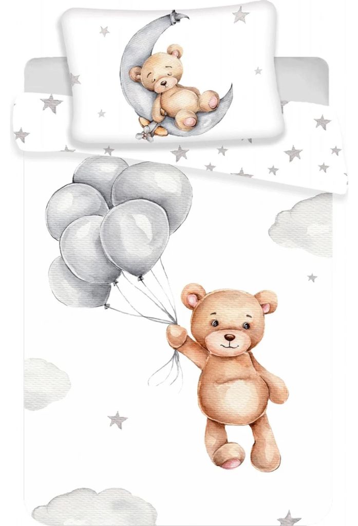 Teddy Bear Kinderbettwäsche – Bettbezug 100x135 cm & Produktbild 