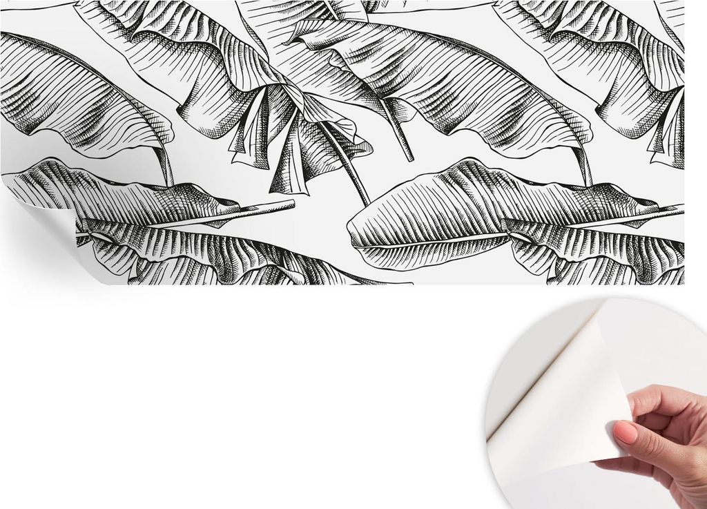 Selbstklebende Wandtapete - Dekorative Tapete für Wohnzimmer - Klebefolie für Wandbilder - Tapetenfolie für Wanddekoration - 208x146 cm - Banane...