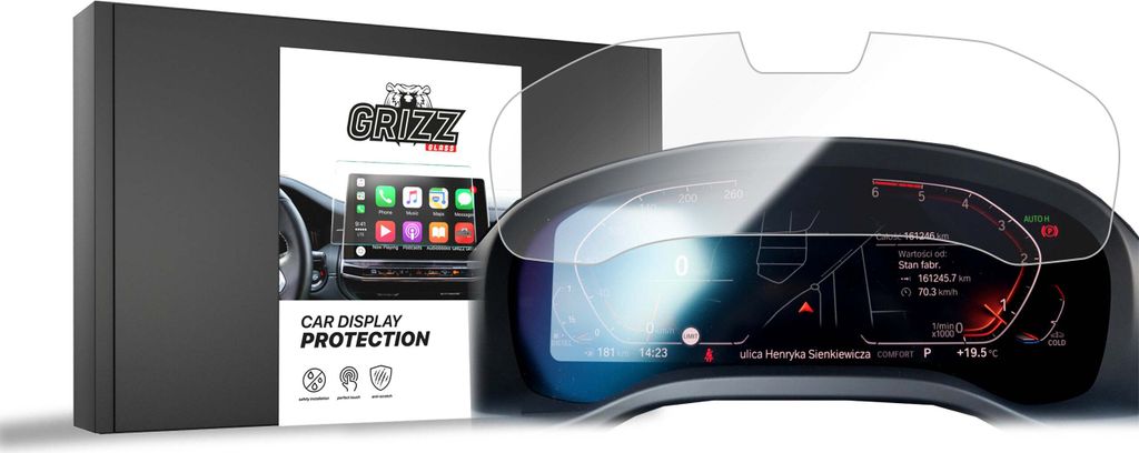 Keramische Autodisplayfolie für BMW X6M F96 Live Cockpit Sensor 12,3" (2019-2023), Grizz Protector