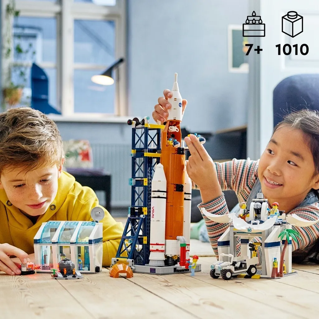 Jeu de construction centre spatial LEGO 60351 avec fusée et figurines - 44