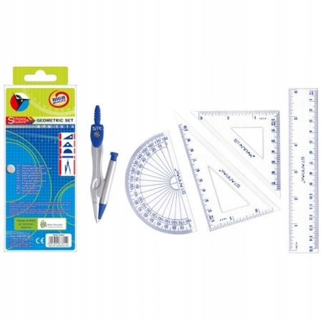Geometriesatz für die Schule mit einem Kompass
