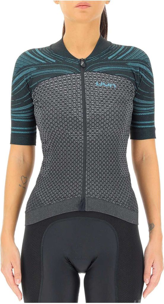 UYN Biking Alpha Coolboost kurzarm Funktionsshirt Damen star grey/curacao L