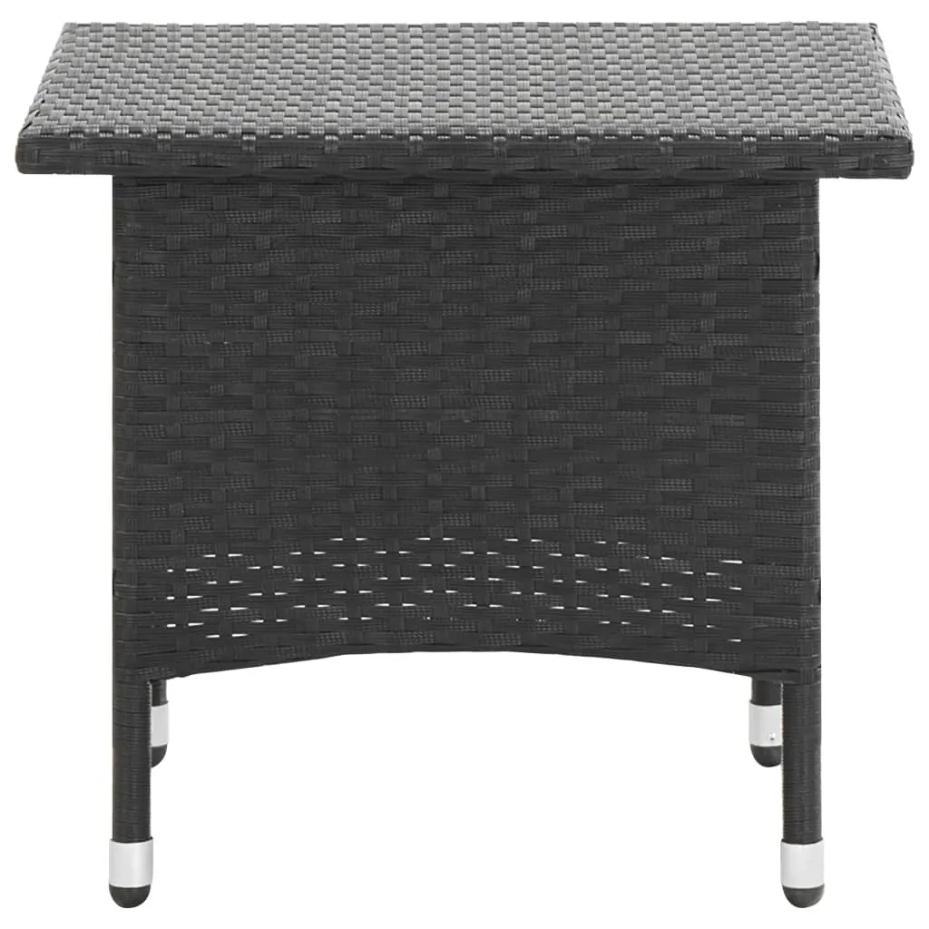 Table de thé noire résistante aux intempéries, mobilier jardin durable