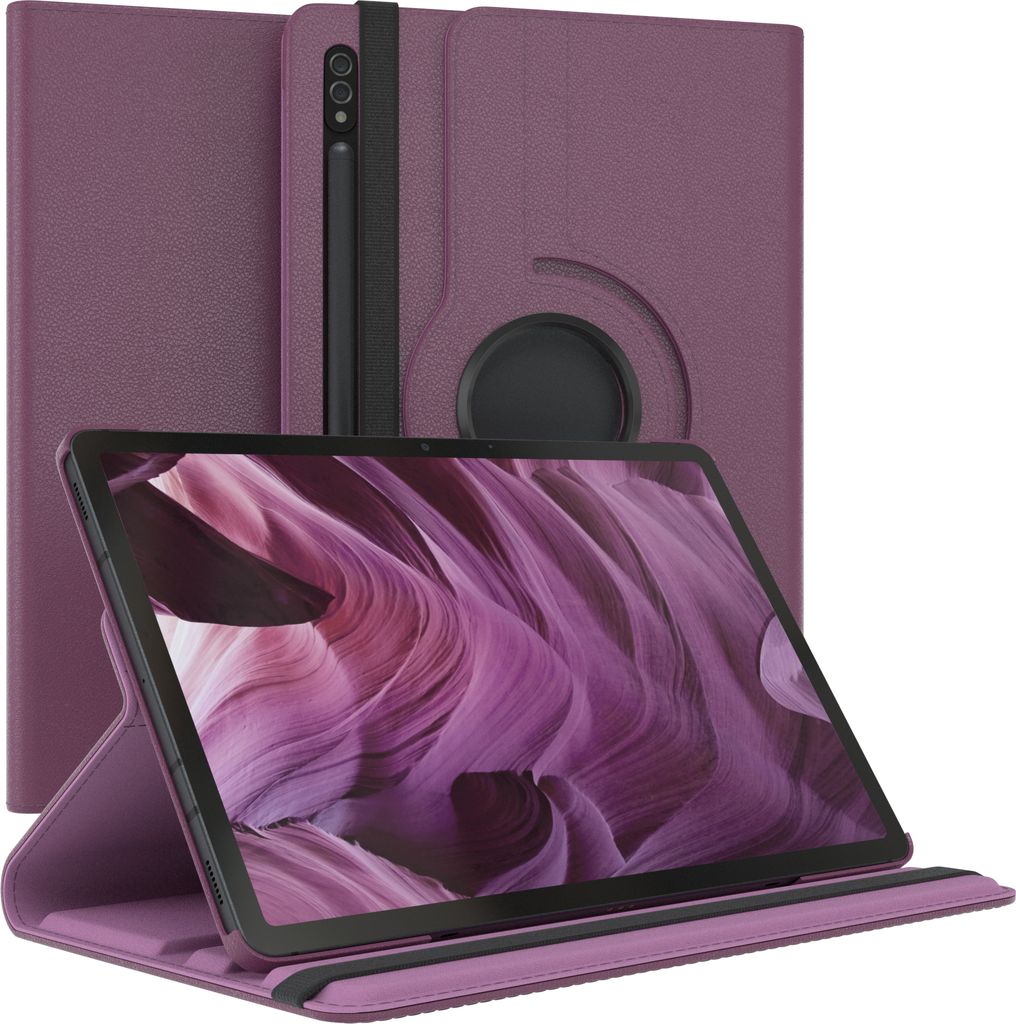 EAZY CASE - Tablet Hülle für Samsung Galaxy Tab S7 Schutzhülle, Tablet Case 360° drehbar in Violett