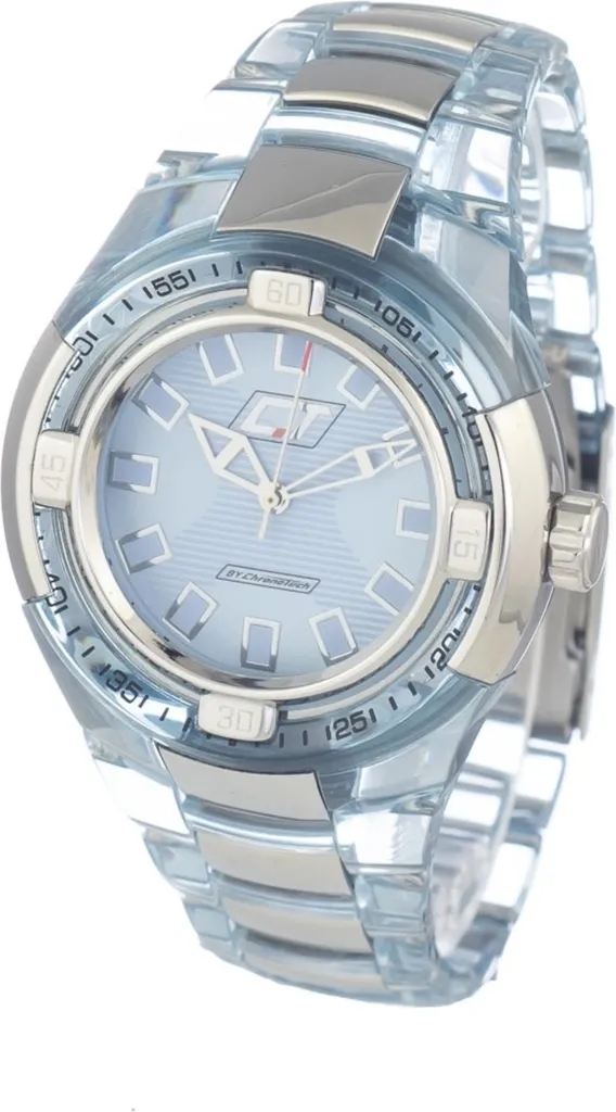 Ideale Regalo Uomo: Chronotech CC7047M-01M Orologio Blu Trasparente