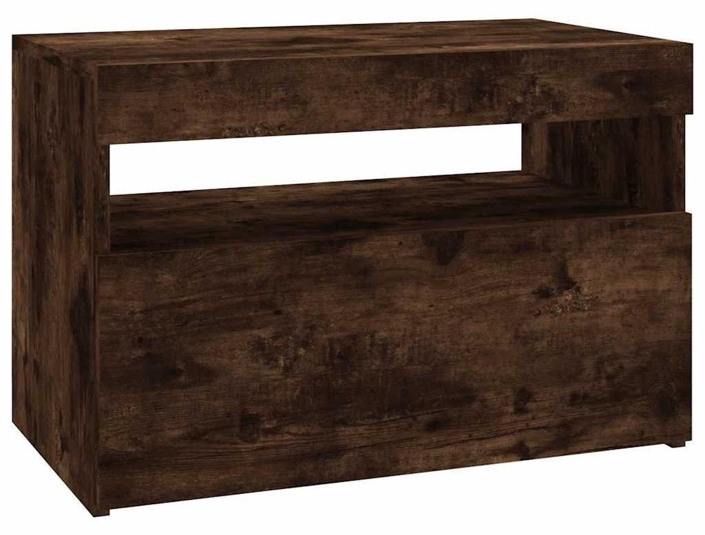 vidaXL TV-Schrank mit LED-Leuchten Räuchereiche 60x35x40 cm Produktbild 