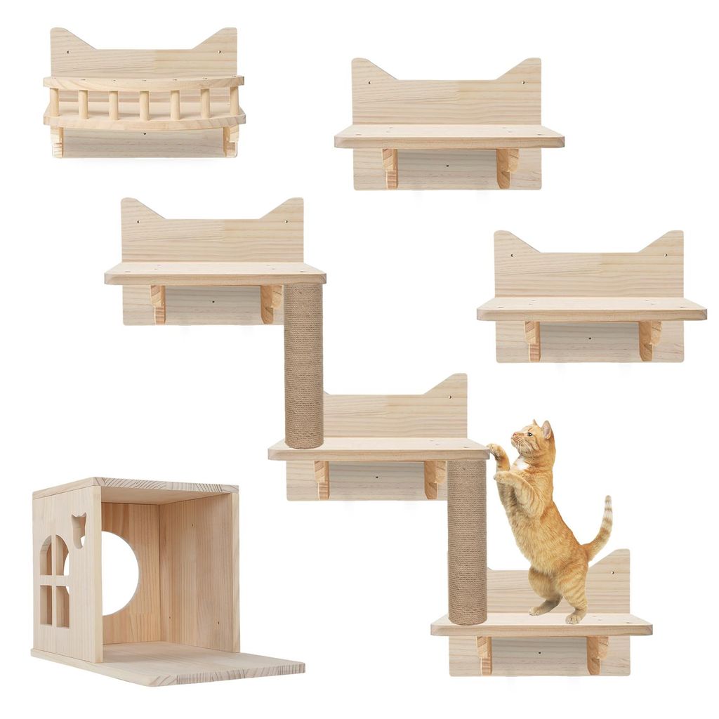 Katzen-Kletterwand mit Katzentreppe, Katzenhaus, Produktbild 
