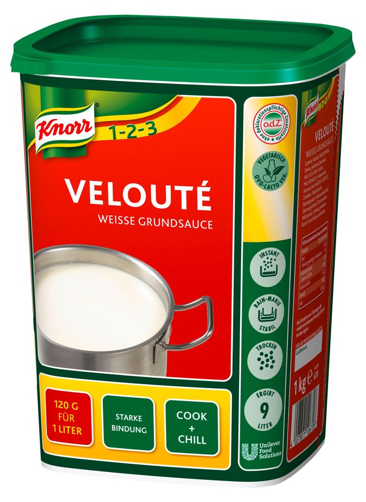 Verpackungsbild Knorr Veloute Grundsauce weiss als Trockenmischung 1000g Packung