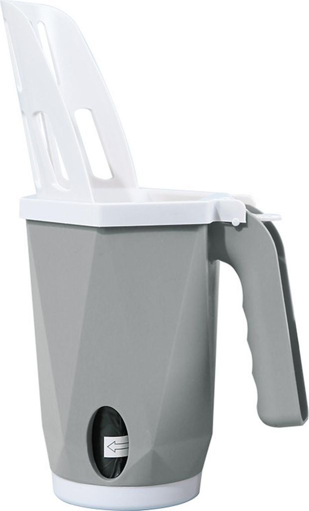 Katzenstreu-Schaufel Set, Zweifarbig, Abnehmbarer Katzenkloschaufel mit Mülleimer, Praktischer Kotaufnehmer für Haustier-Katzen