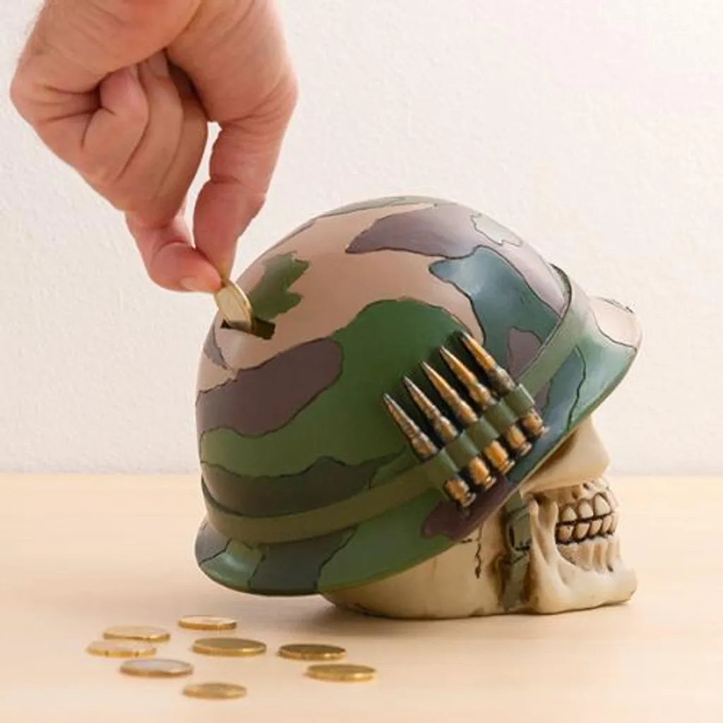 Boîte de rangement crâne soldat décorative pour bijoux et petits objets - 9