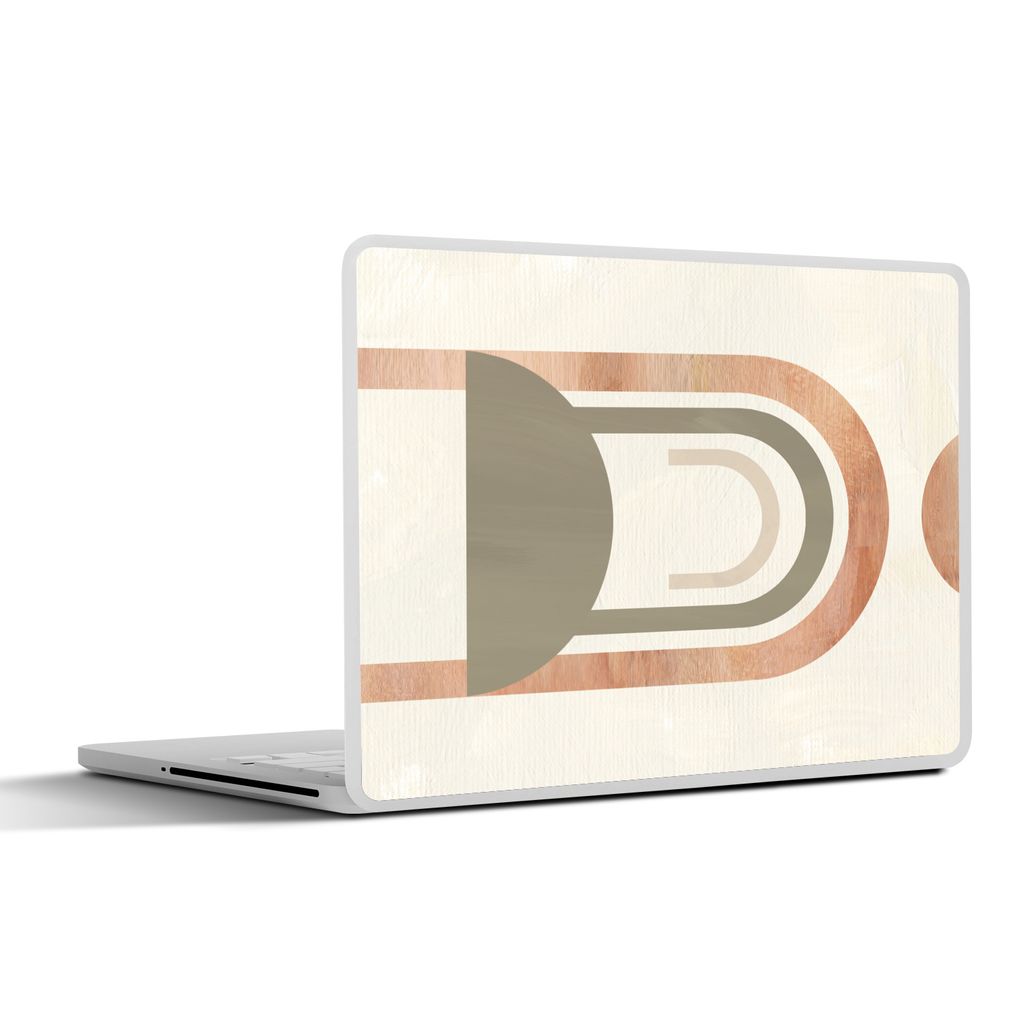 MuchoWow Laptop Aufkleber Sticker Cover Design - Rosa - Abstrakt 31x22.5 cm - Laptop-Deko