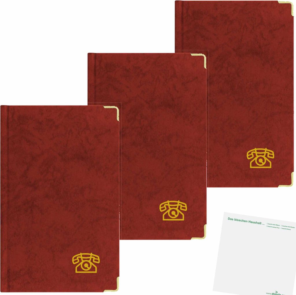 Stylex Adress- und Telefon Buch 3er Pack (3 Stück) + usy Block
