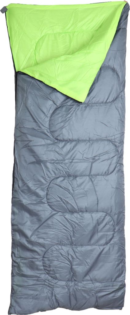 "Schlafsack Grau Grün 190x72cm Polyester"