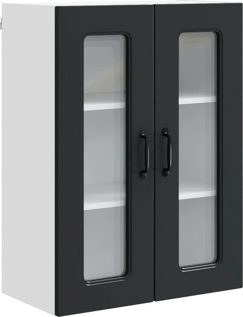 Pensile Cucina VidaXL Nero 60x31x80cm Legno Resistente Umidità
