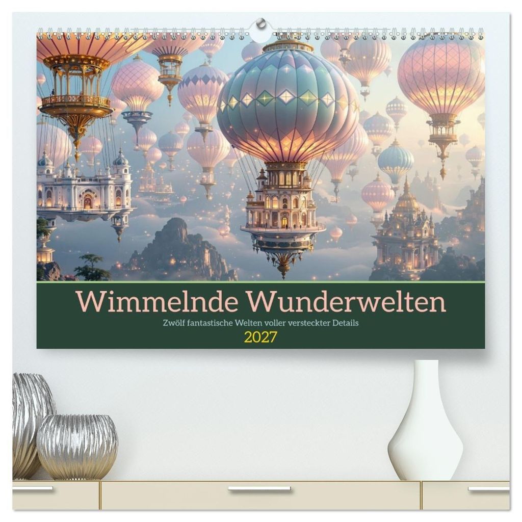 Wimmelnde Wunderwelten (hochwertiger Premium Wandkalender 2027 DIN A2 quer), Kunstdruck in Hochglanz
