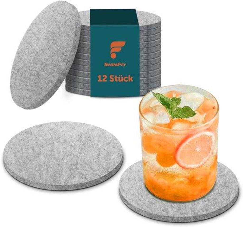 Gläserhalter unterlegscheiben, Set von 12, rutschhemmend, hochtemperaturbeständig, waschmaschinentauglich für Gläser, Cocktailbar, Weingläser