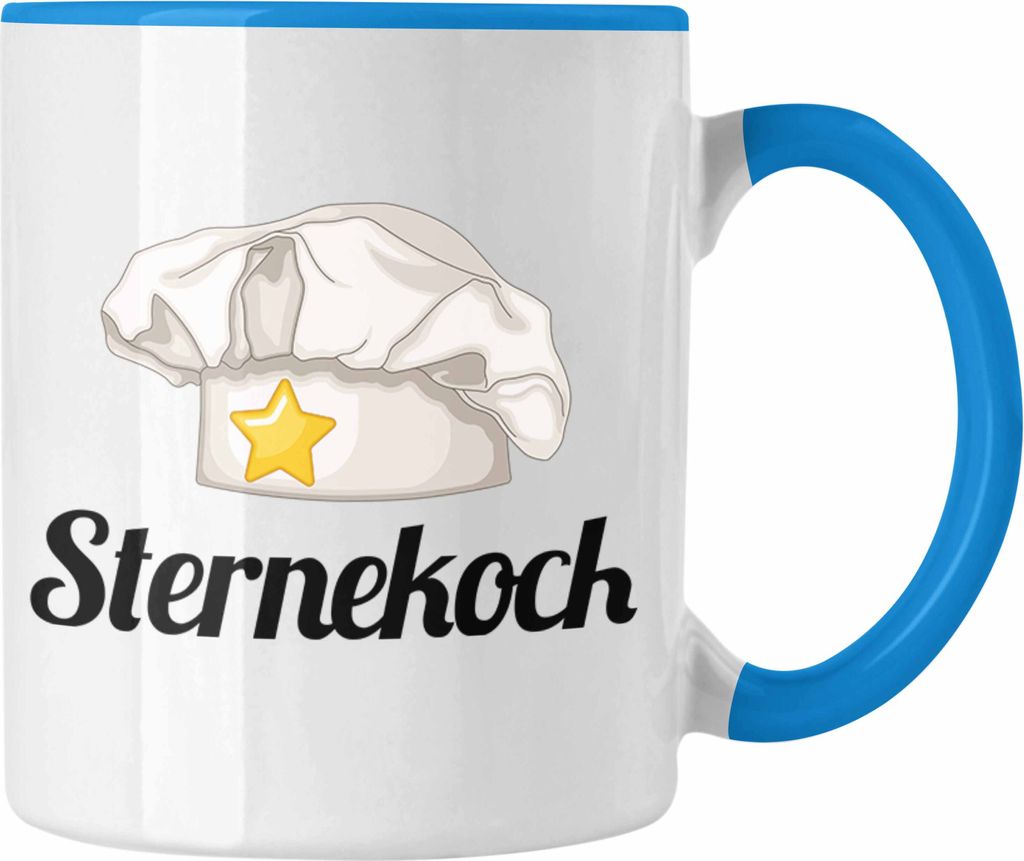 Trendation - Sternekoch Tasse Geschenk für besten Koch der Welt (Blau)