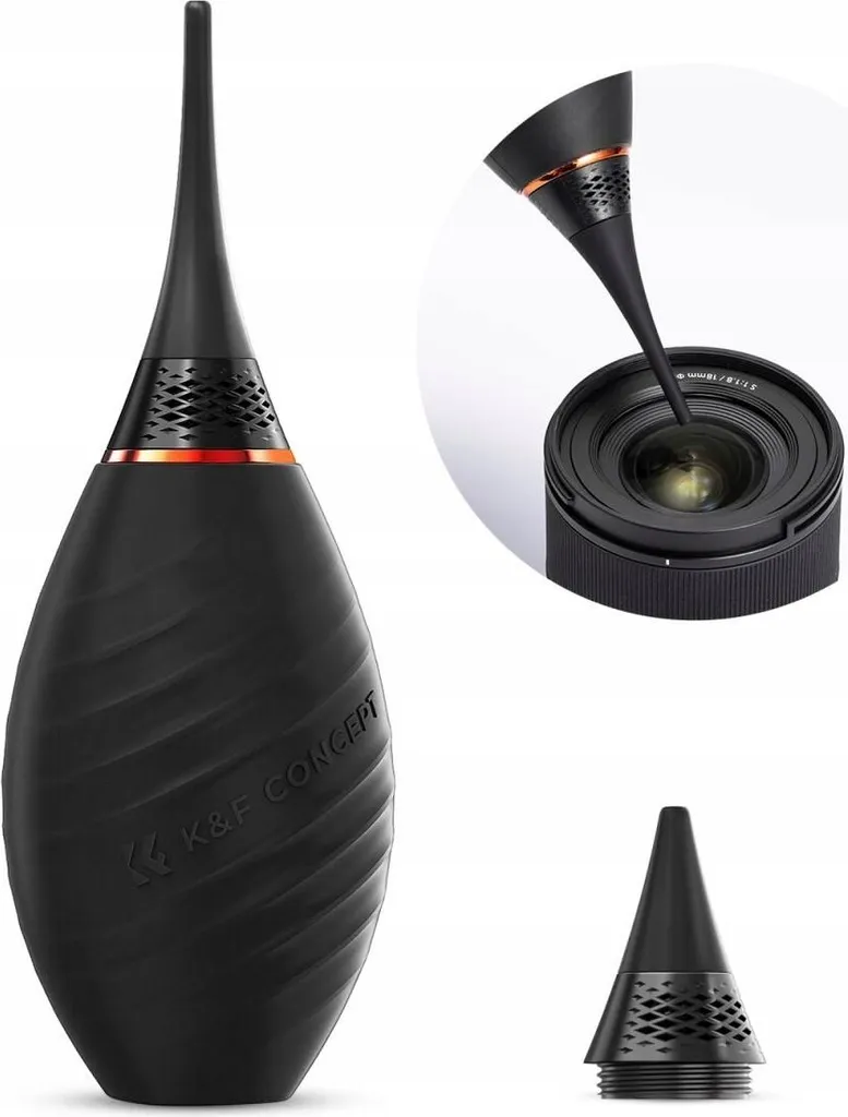 Poire Soufflante de Nettoyage pour Objectif Appareil Photo Noir 2en1