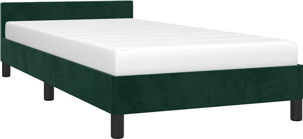 vidaXL Bettgestell ohne Matratze Dunkelgrün 80x200 cm Samt