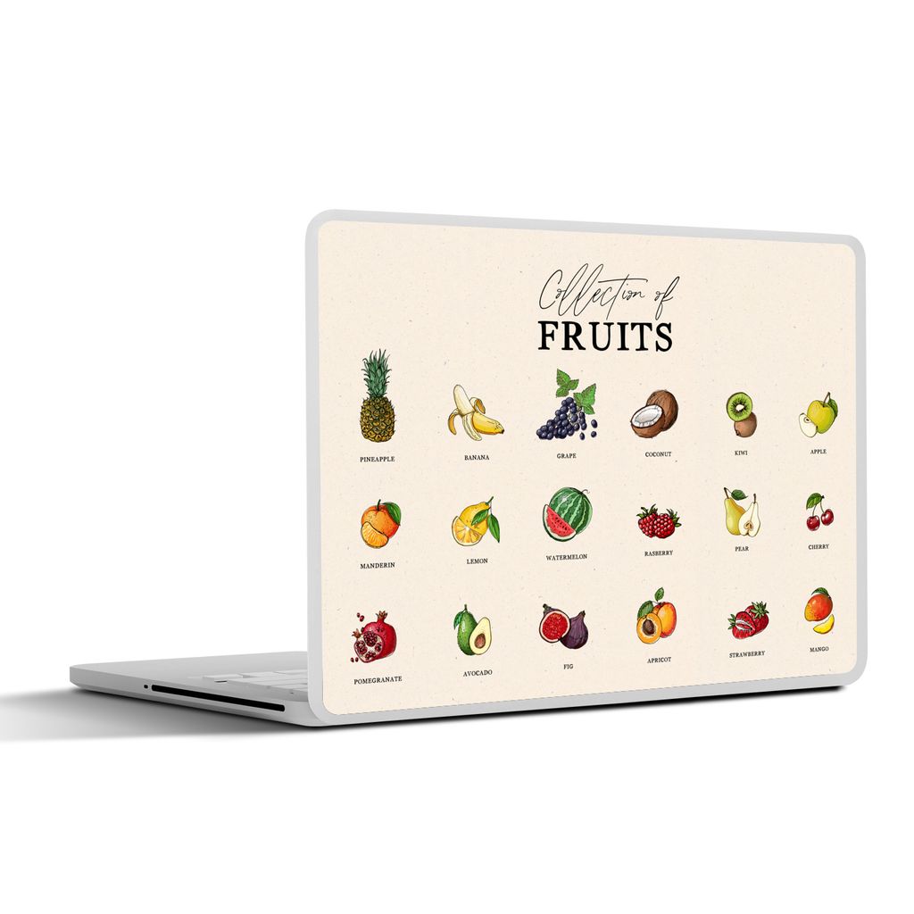 MuchoWow Laptop Aufkleber Sticker Cover Obst - Küche - Lebensmittel 31x22.5 cm - Laptop-Deko