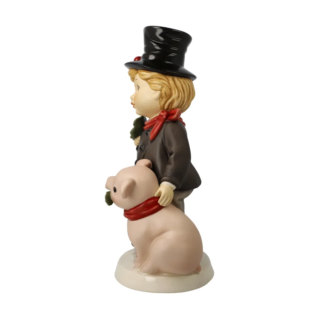 Statue Décorative Jede Menge Glück Goebel en Grès Véritable et Design