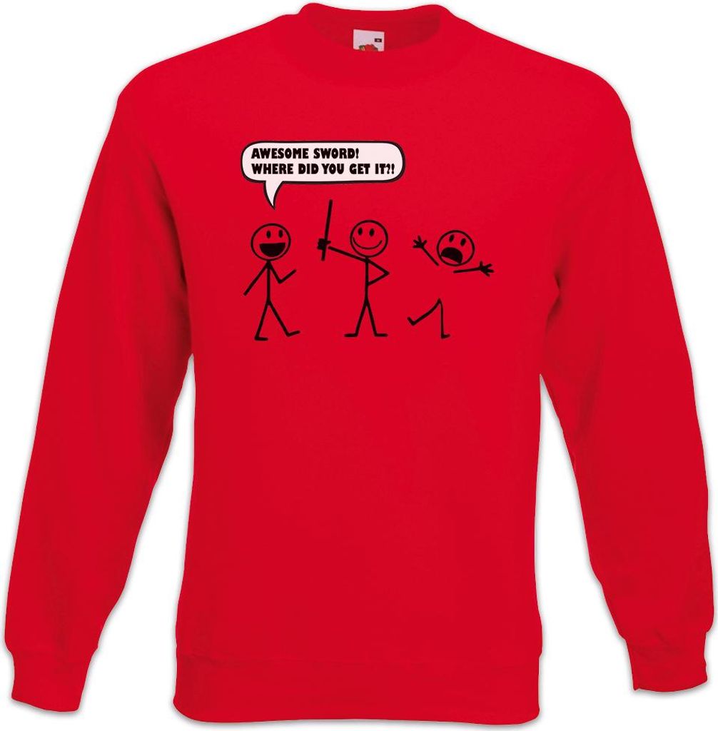 Urban Backwoods Awesome Sword, Sweatshirt, Farbe: Rot, Größe: M
