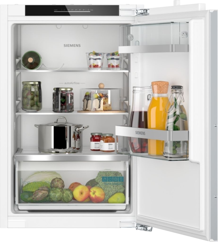 Siemens iQ500 KI21RADD1, Einbau-Kühlschrank, 88 x 56 cm, Flachscharnier mit Softeinzug Frontansicht geöffnet