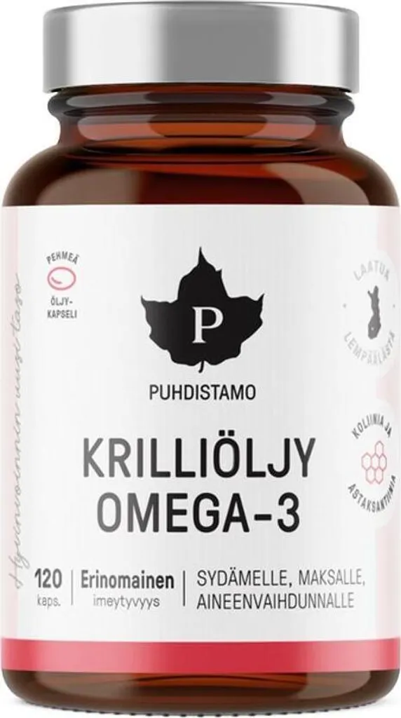 Puhdistamo Super Omega 3 120 gélules d'huile de poisson pure et concentrée