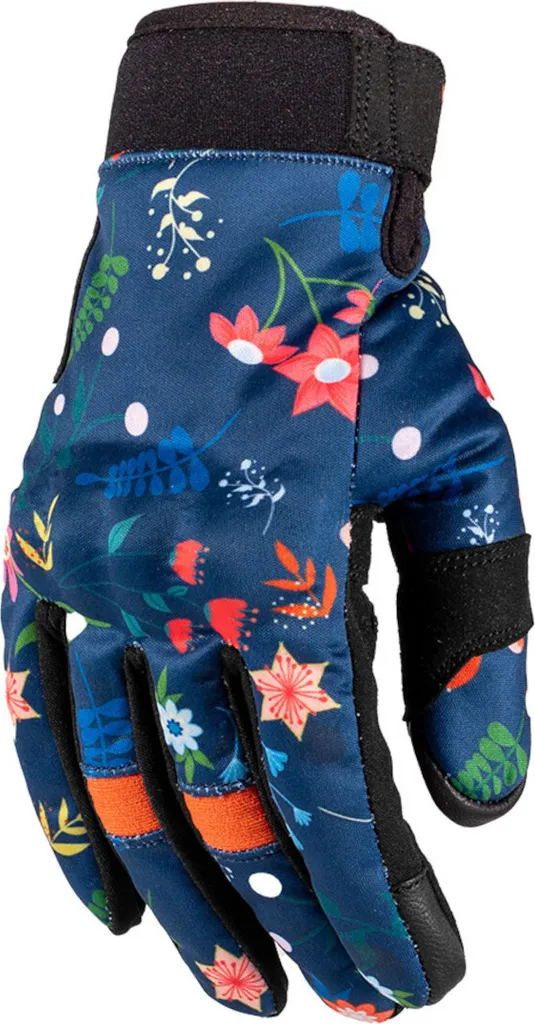 Gants de moto pour femme en cuir Rusty Stitches Bonnie V2 Flowers en M
