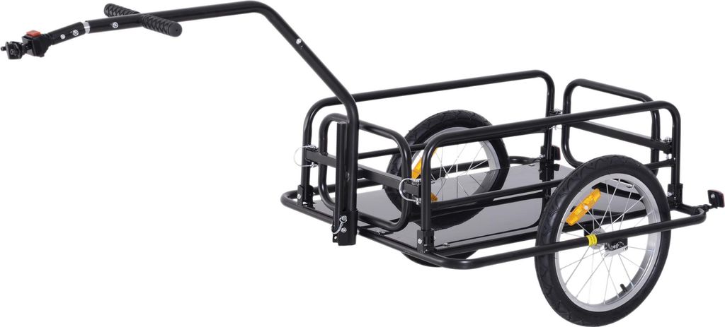 Fahrradanhänger Klappbar Lastenanhänger mit Kupplung, Kuppler & Reflektoren Transportwagen bis 40 kg belastbar, Transportanhänger Anhänger für...