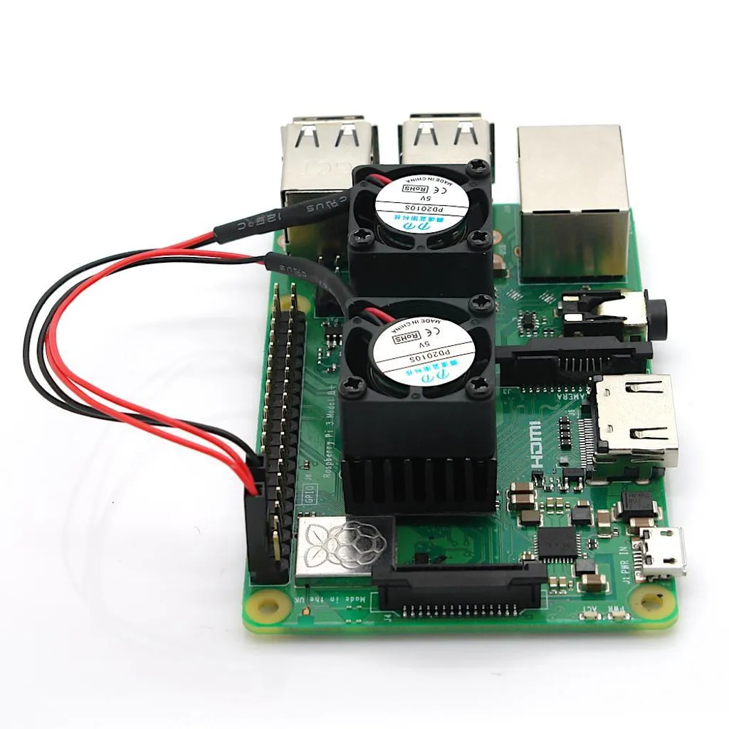 Double Ventilateur Raspberry Pi Dispositif Refroidissement Actif