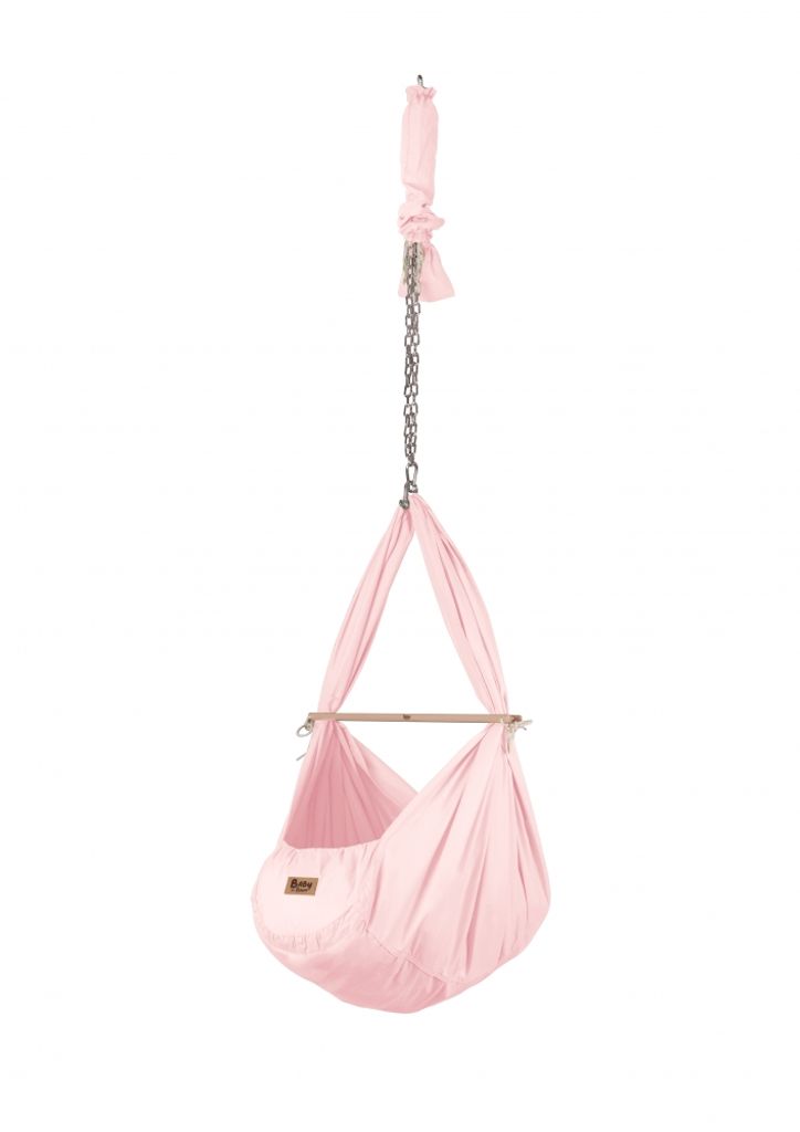 Baby Federwiege Komplett Set in rosa Produktbild 