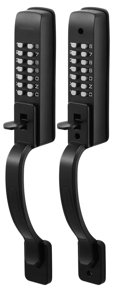 Serrure à code mécanique double face noire à 4-7 chiffres sans clé - 10