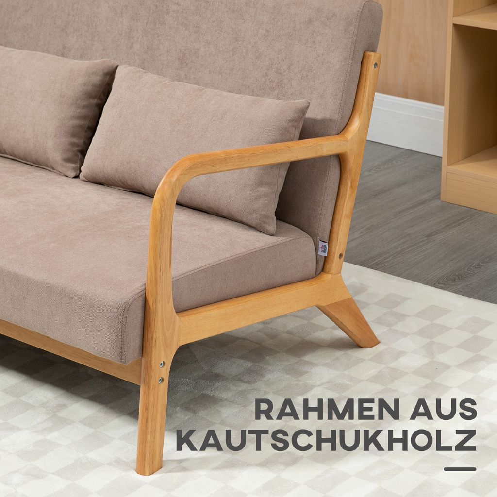 HOMCOM 2-osobowa sofa dwuosobowa z poduszkami, sofa Zdjęcie produktu 5