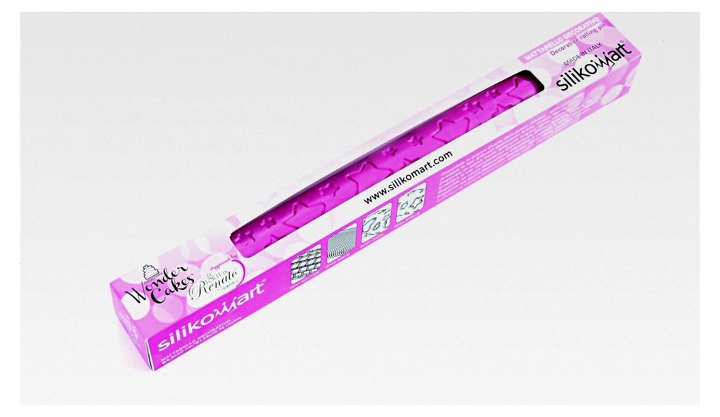 Tortendekoration aus Silikon, rosa, Maße 43 mm