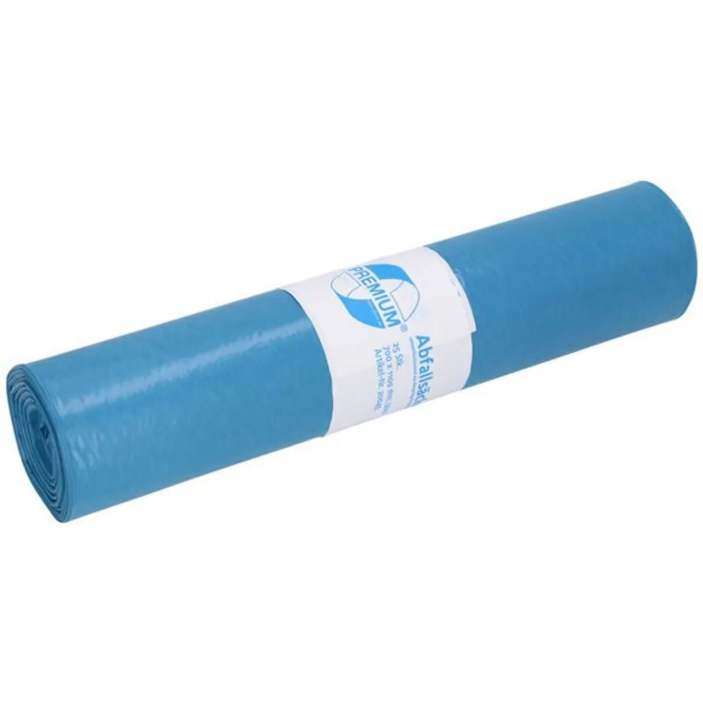 Sac poubelle 120L bleu anti-déchirure en LDPE recyclé DEISS 25 pièces