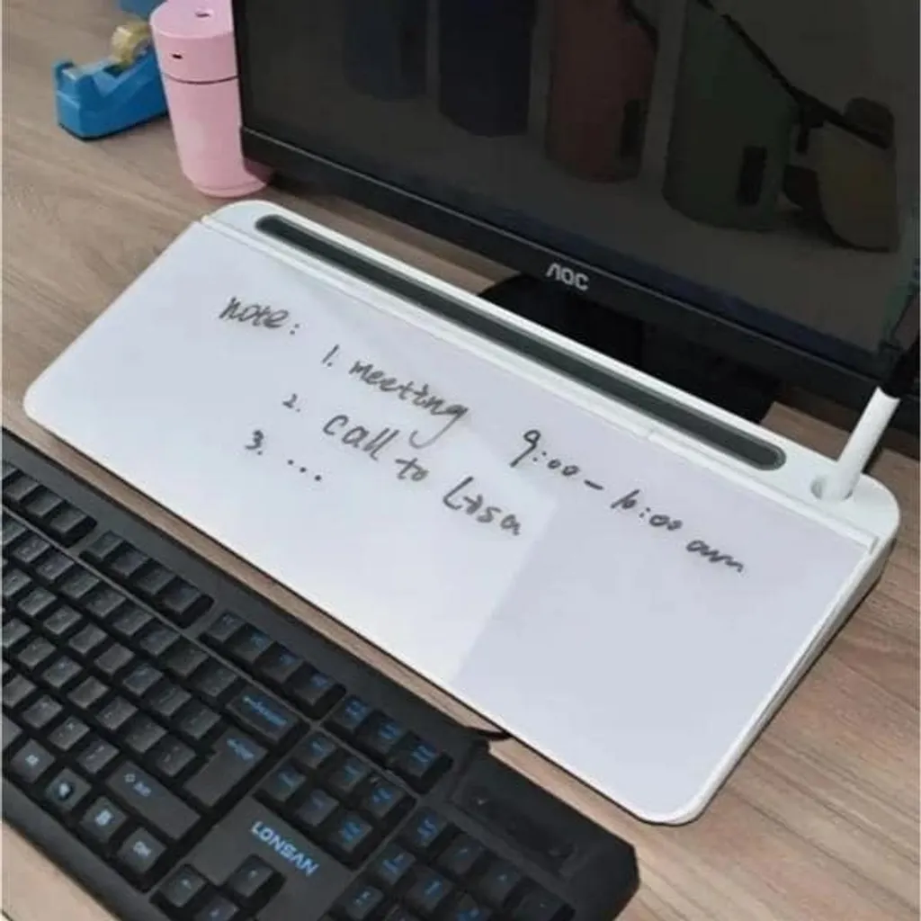 Lavagna Vetro Scrivania DESKNOTE 45x20cm - Robusta e Multifunzionale - 9