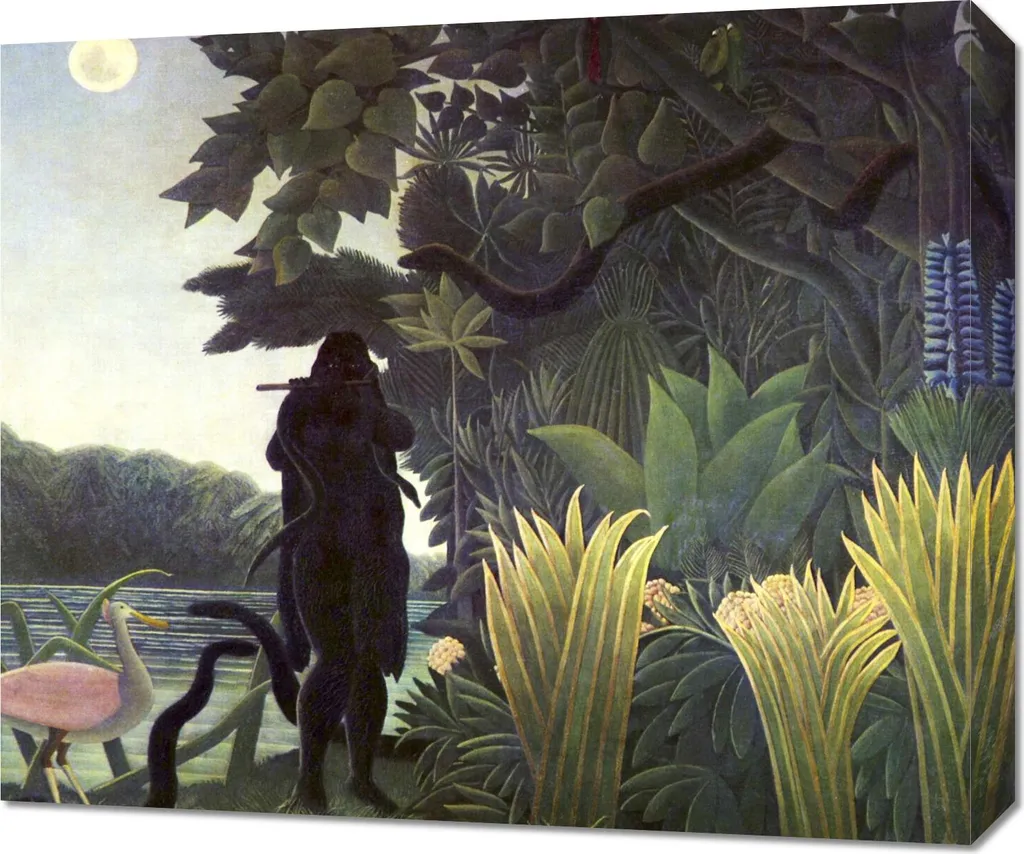 Quadro Rousseau The Snake Charmer 60x50 cm - Vendita Online Tela Vintage