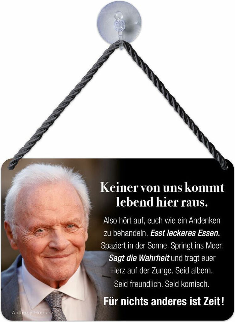 Kulthänger Blechschild, Keiner von uns kommt lebend hier Produktbild 