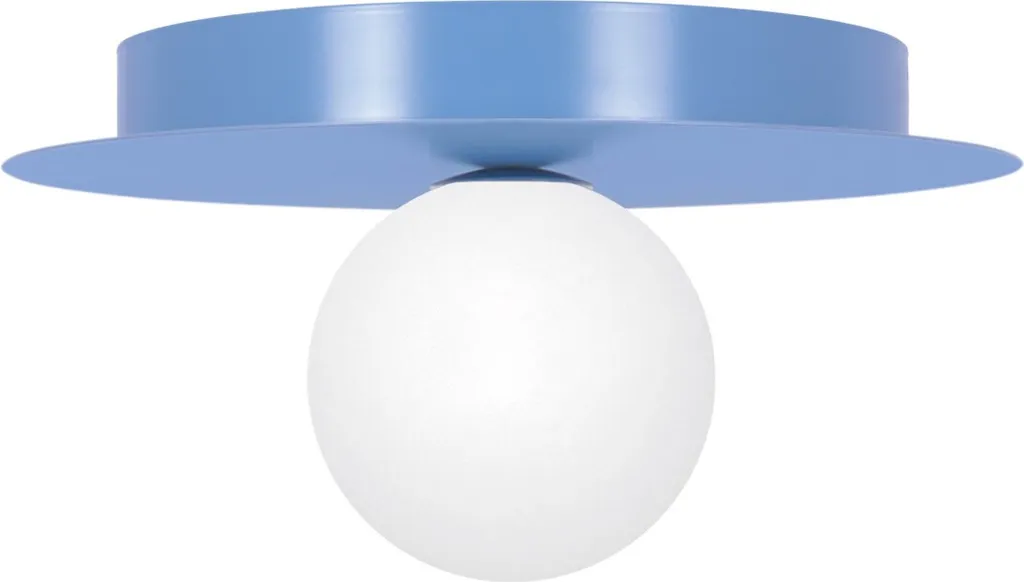 Luminaire de Plafond Bleu Ø25cm ROBIN pour Chambre et Salon Style Moderne